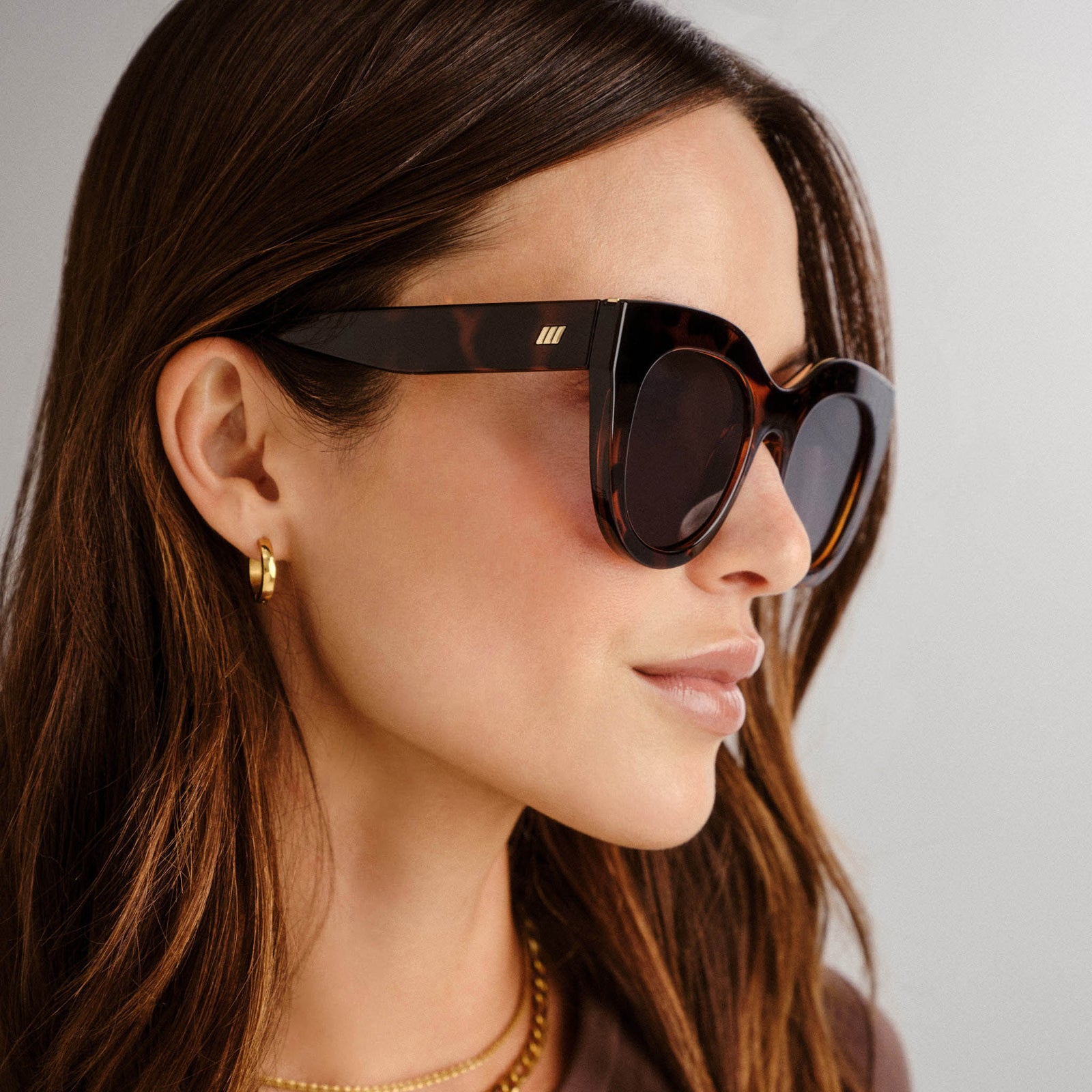 Air Heart Tort Female Cat-Eye Sunglasses | Le Specs