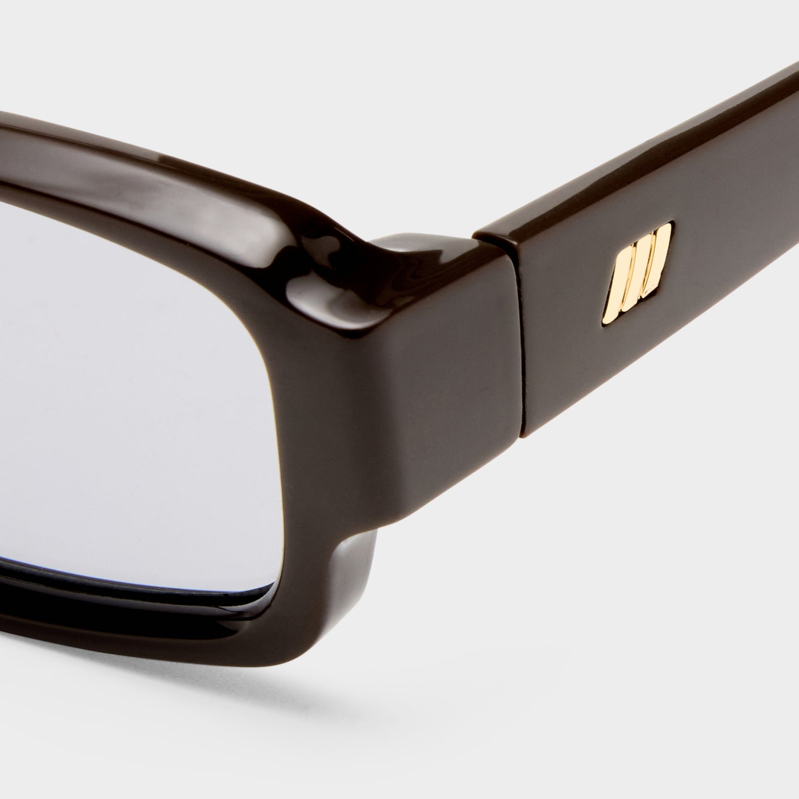 Dial Tone Dark Chocolate Uni-Sex Rectangle Sunglasses | Le Specs