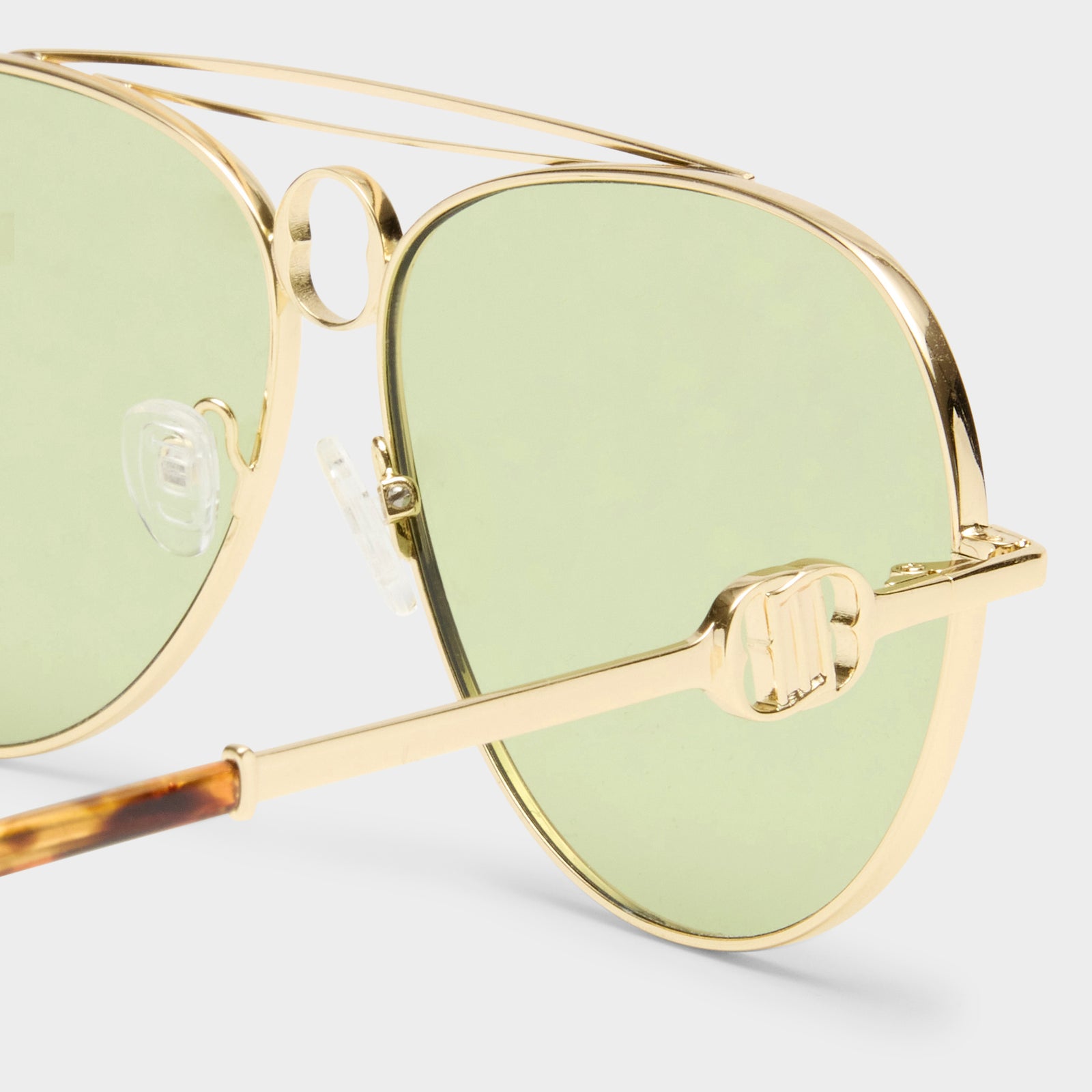 Abracadabra Bright Gold Female Aviator Sunglasses | Le Specs