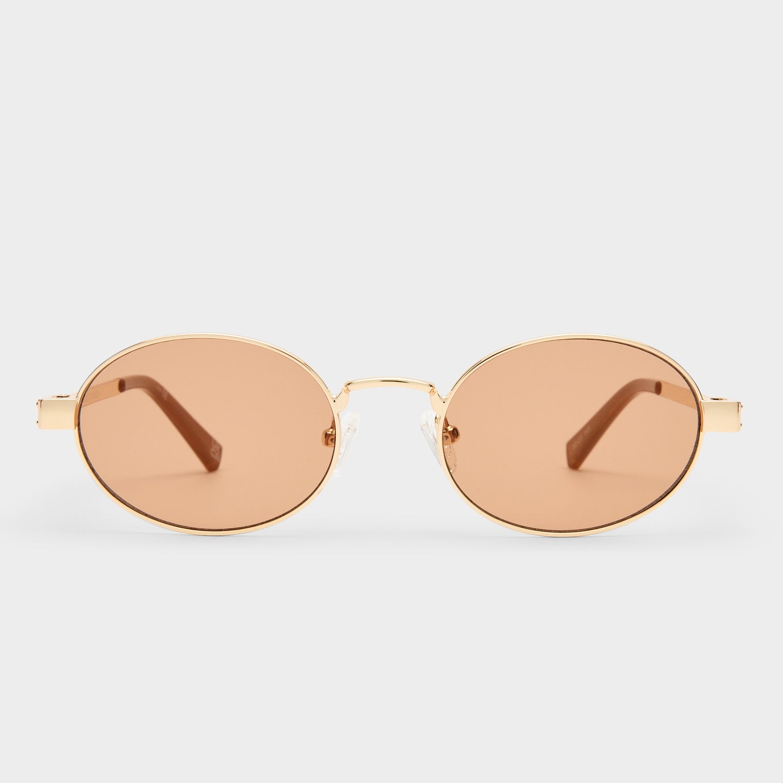 Poseidon Deux Gold Female Oval Sunglasses | Le Specs