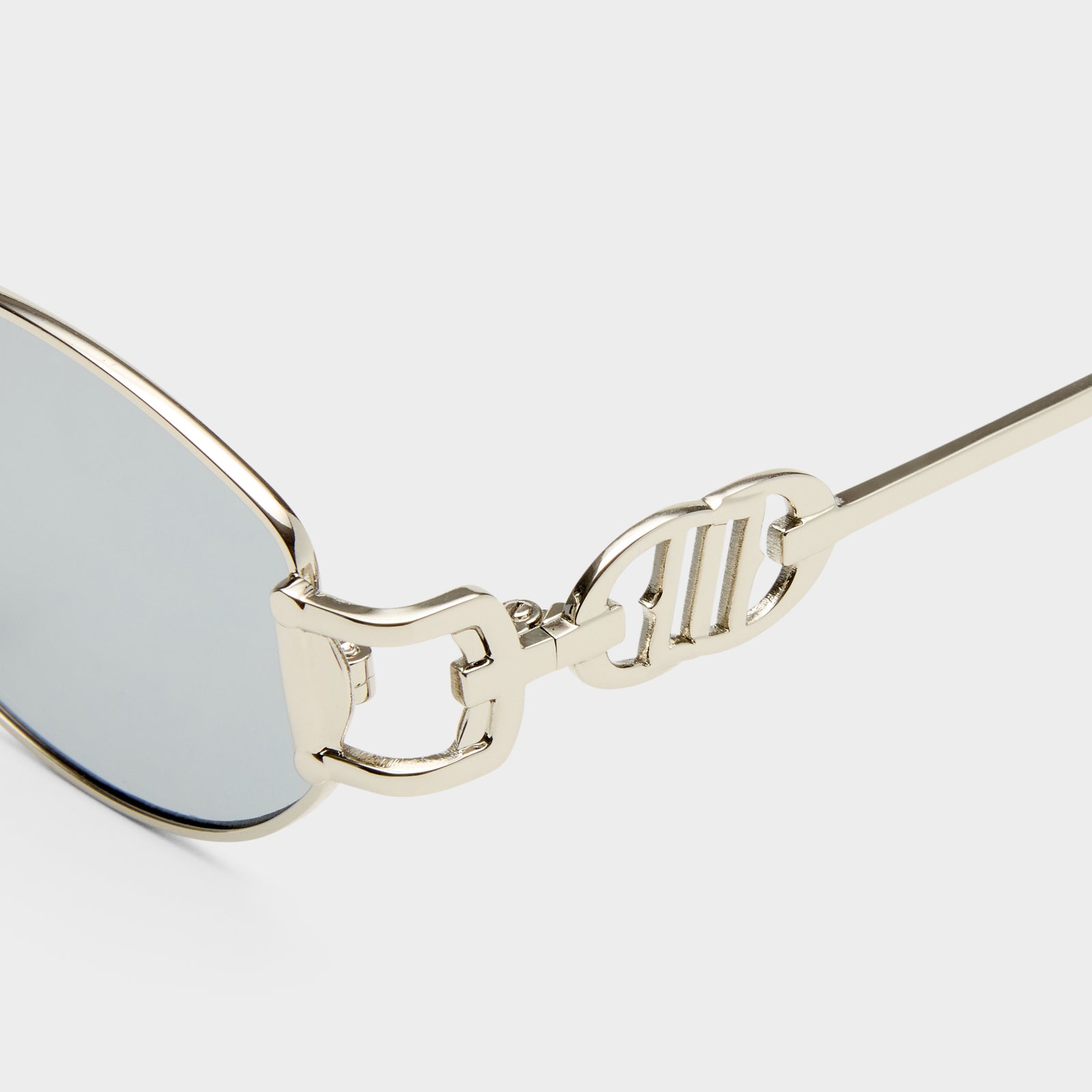 The Forbidden Silver Uni-Sex Oval Sunglasses | Le Specs