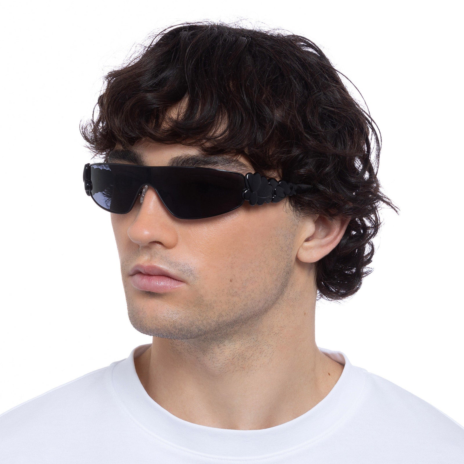 Temptress Black Female Shield Sunglasses | Le Specs