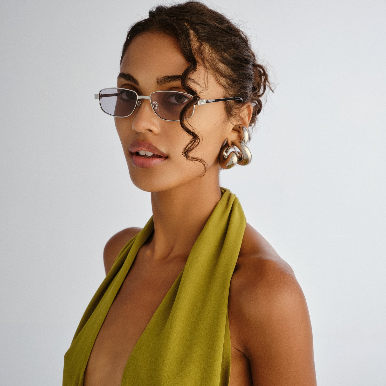 Torrid Silver Uni-Sex Rectangle Sunglasses | Le Specs