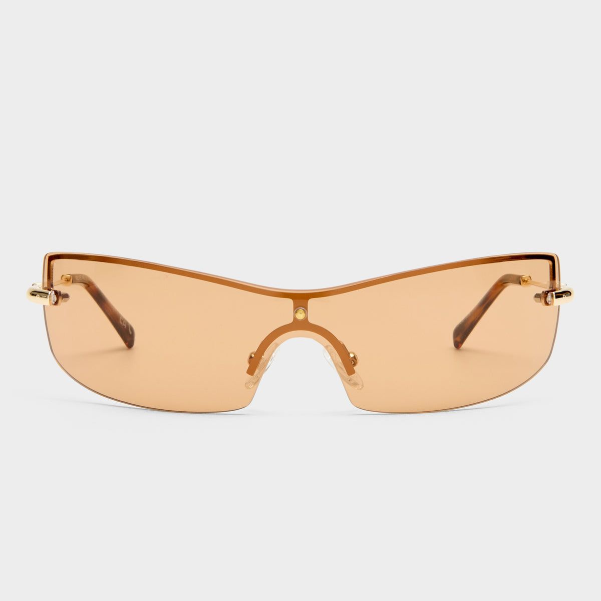 Velvetine Gold Uni-Sex Wrap Sunglasses | Le Specs