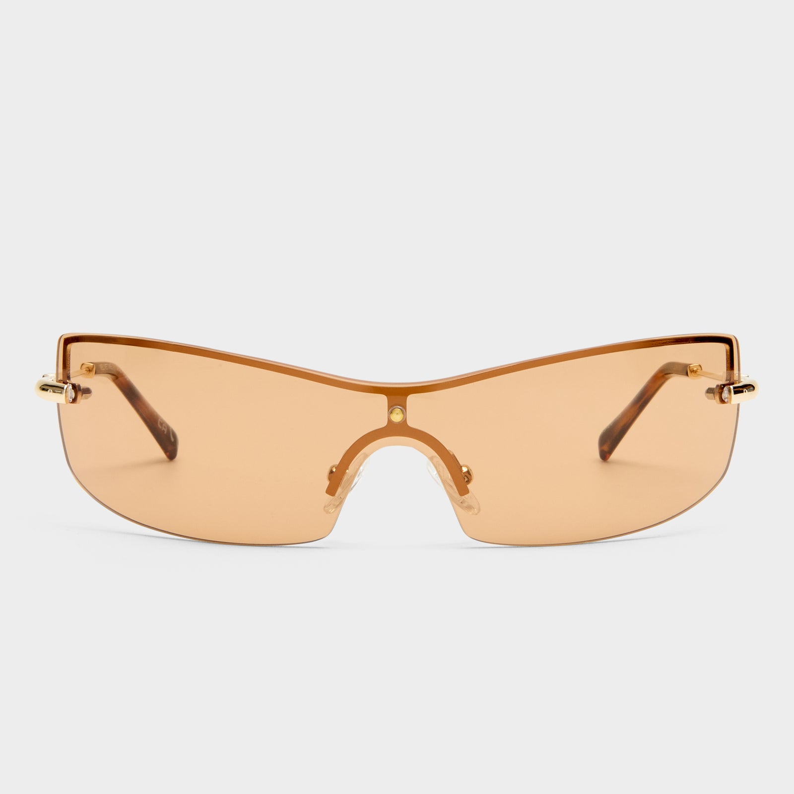 Velvetine Gold Uni-Sex Wrap Sunglasses | Le Specs