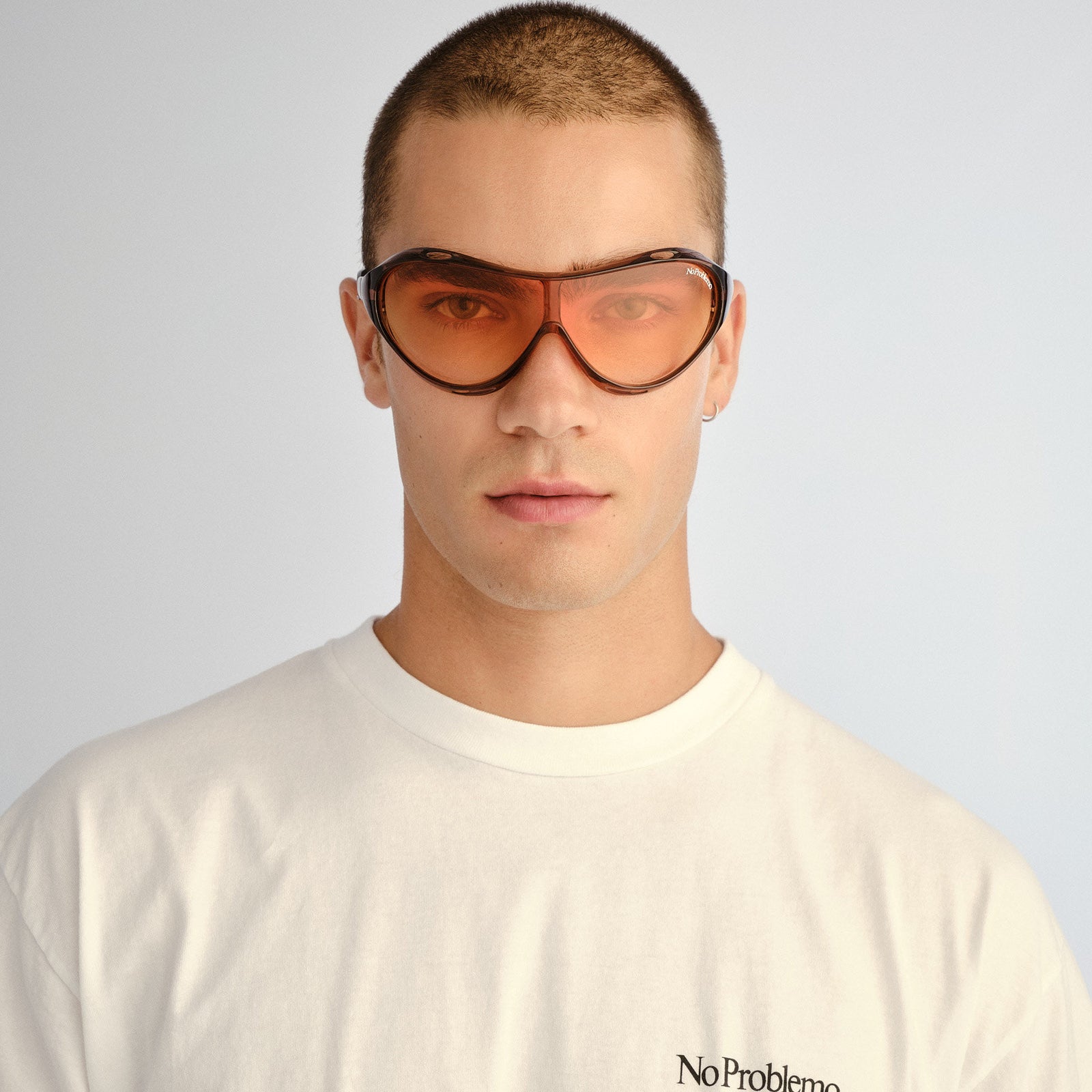 Iris Cocoa Uni-Sex Shield Sunglasses | Le Specs