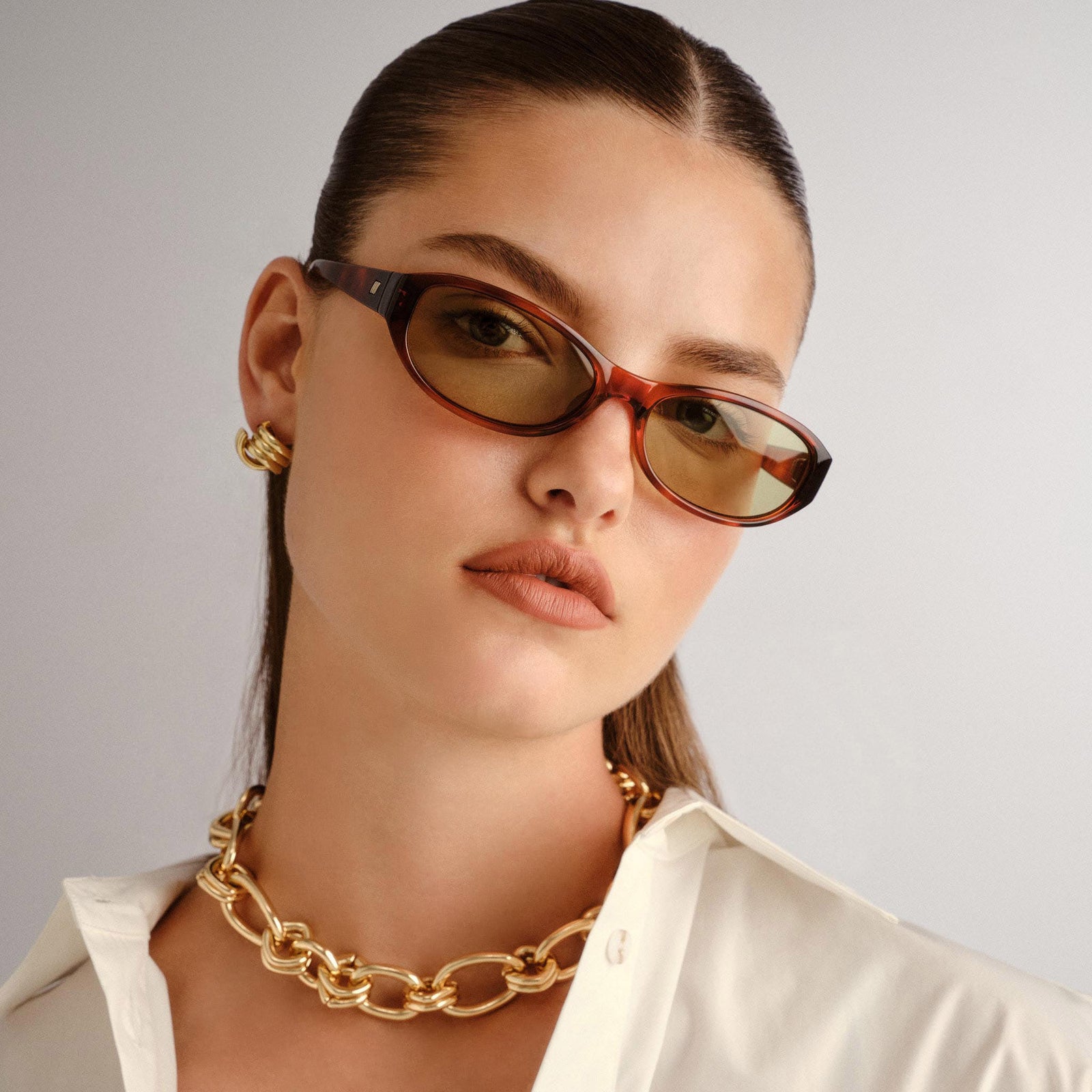 Dont Cha Toffee Tort Female Oval Sunglasses | Le Specs