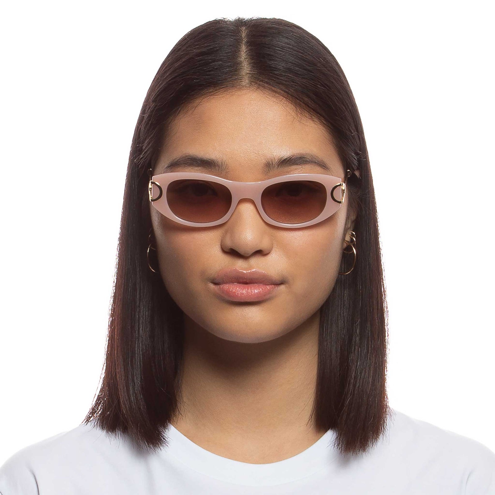 Hydrus Link Pink Female Oval Sunglasses | Le Specs