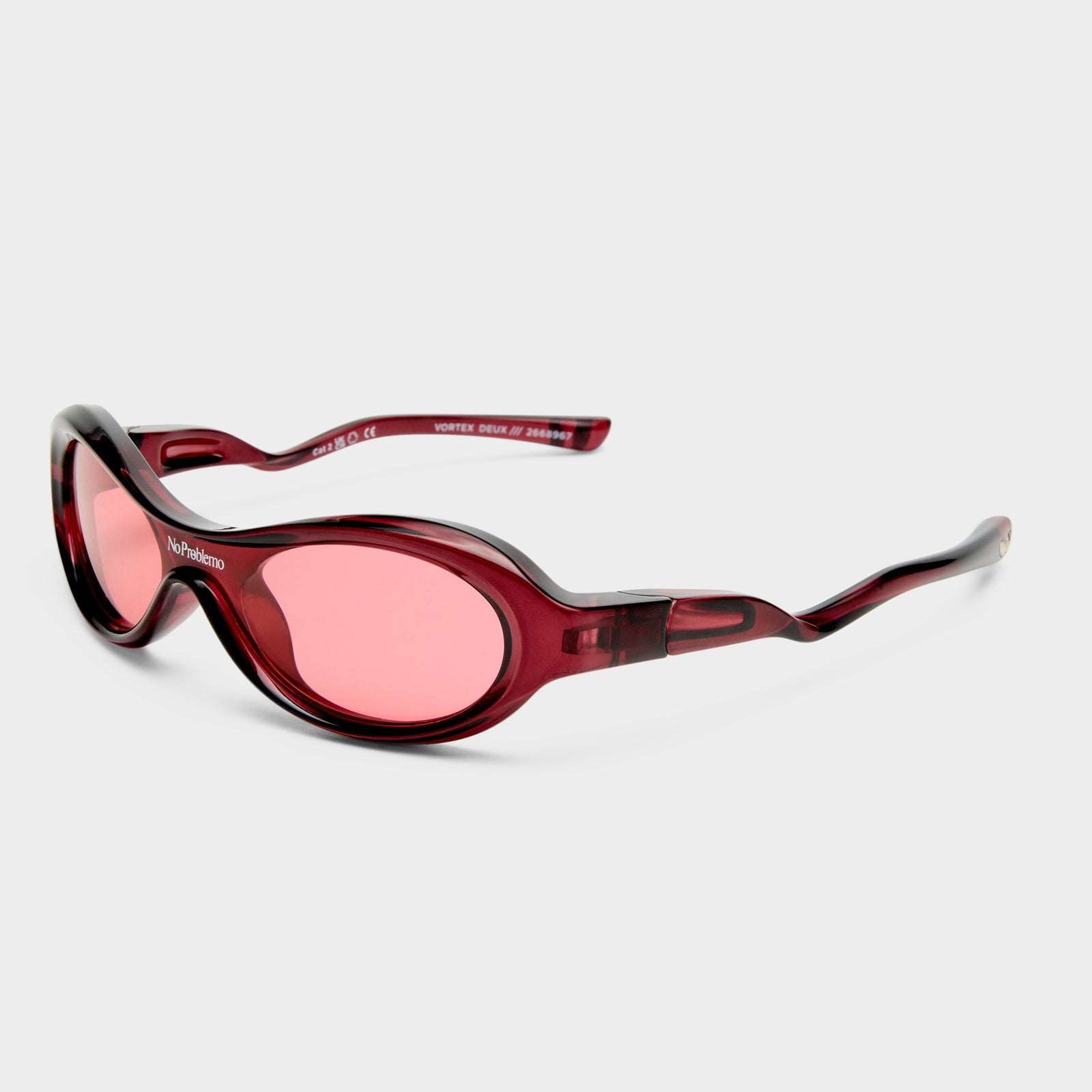 Vortex Deux Dark Cherry Uni-Sex Shield Sunglasses | Le Specs