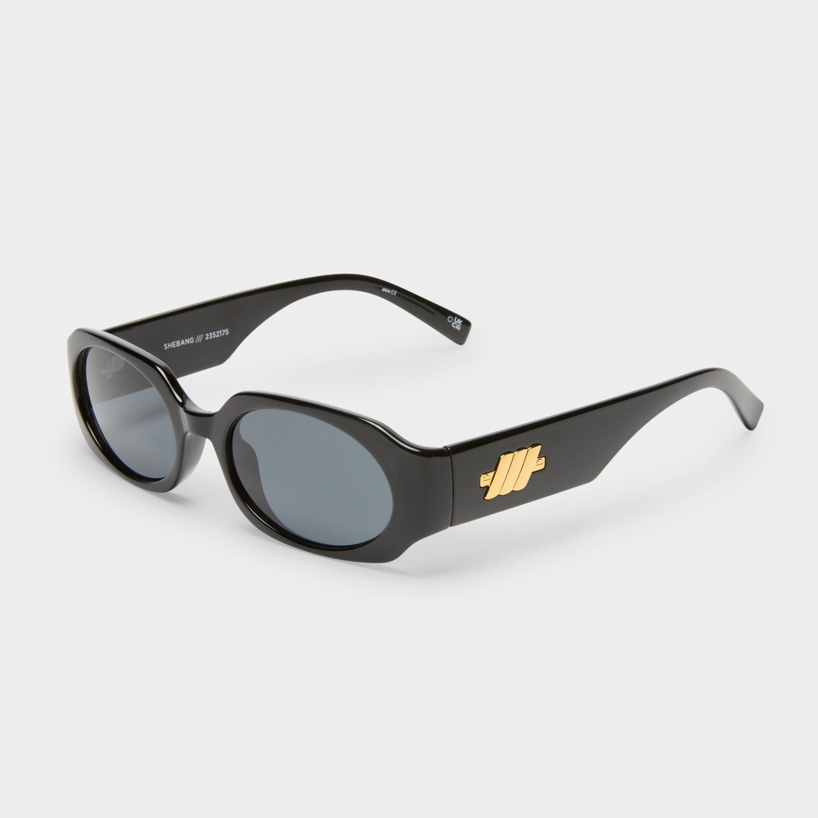 Shebang Black Uni-Sex Rectangle Sunglasses | Le Specs