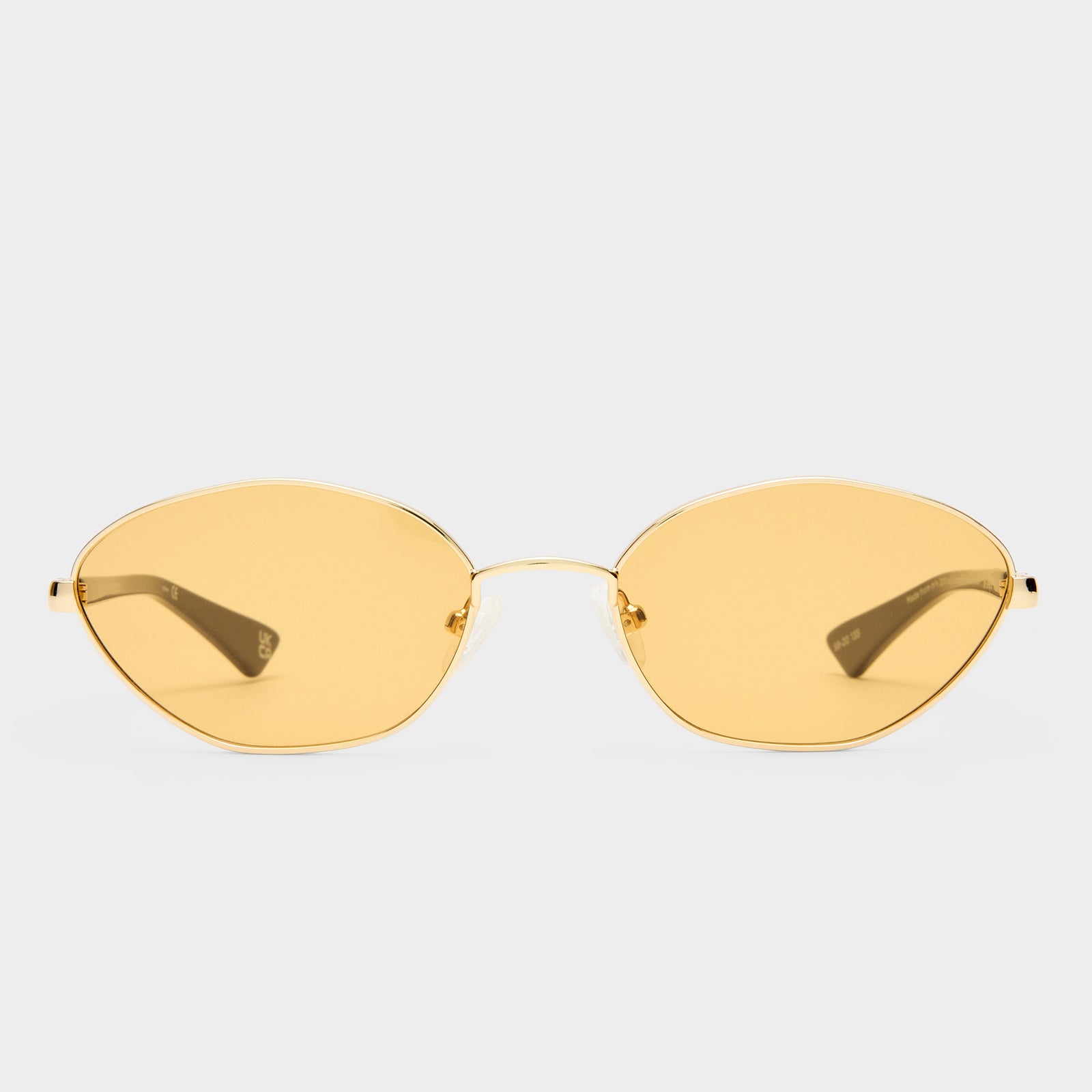 Le Bebe Gold Uni-Sex Oval Sunglasses | Le Specs