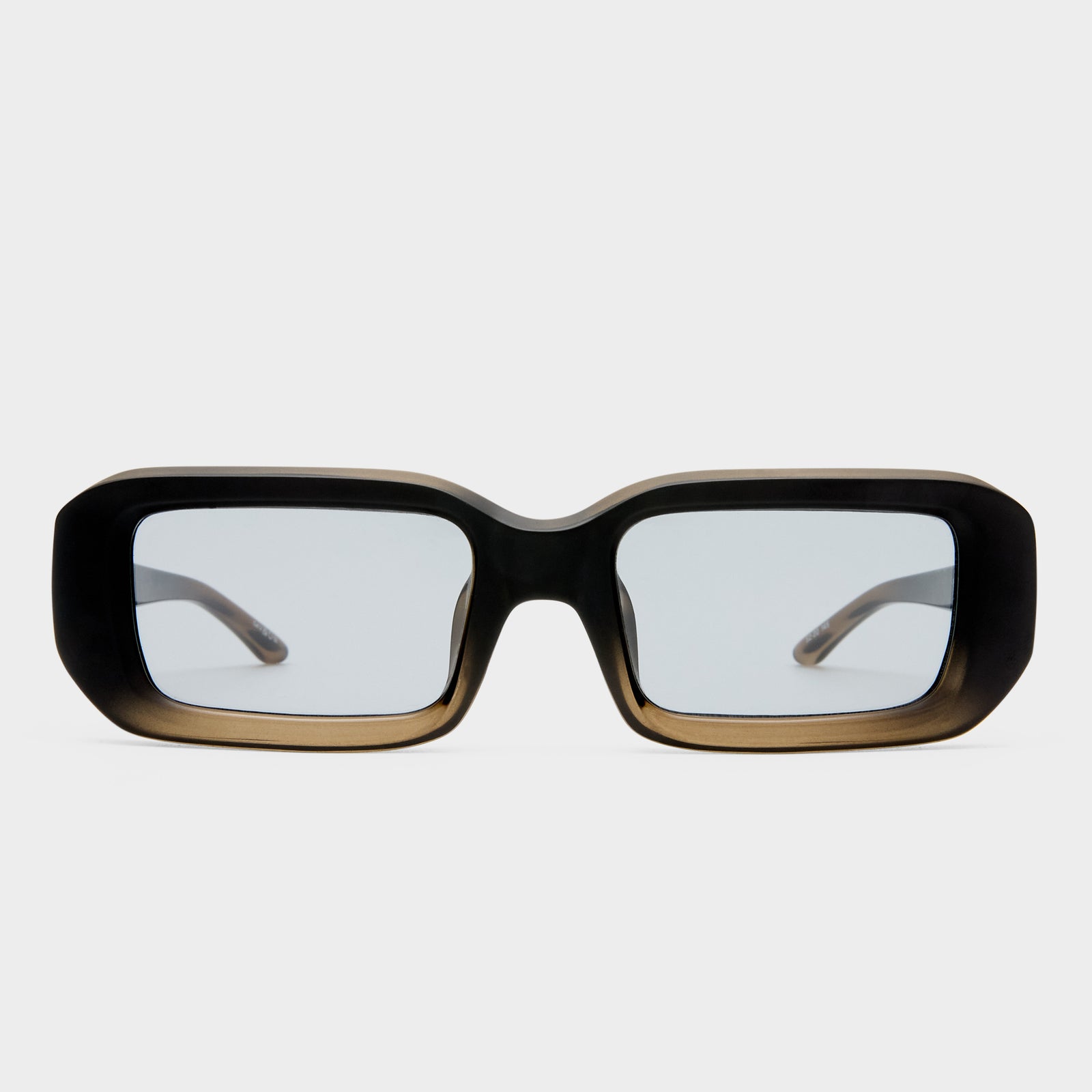 Blackpool Matte Black Khaki Grad Uni-Sex Rectangle Sunglasses | Le Specs