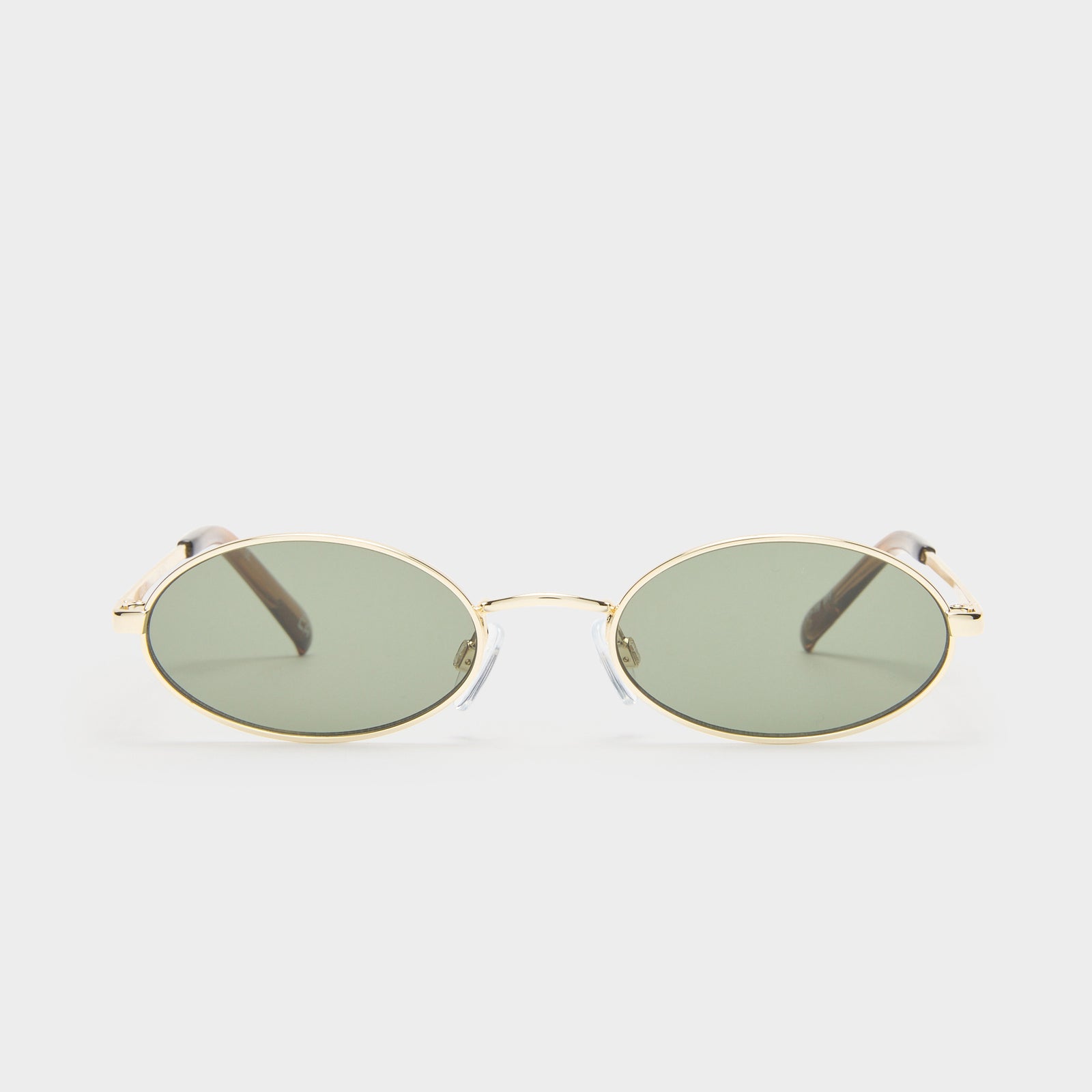 Love Train Bright Gold Female Oval Sunglasses | Le Specs