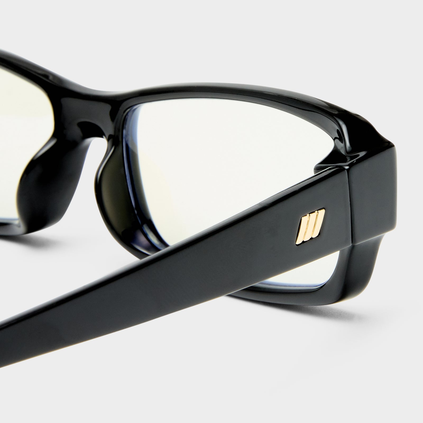 Dial Tone Black Uni-Sex Rectangle Blue Light | Le Specs