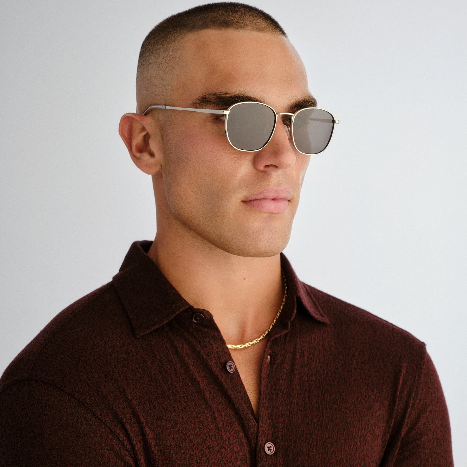 Neptune Deux Silver Uni-Sex Square Sunglasses | Le Specs