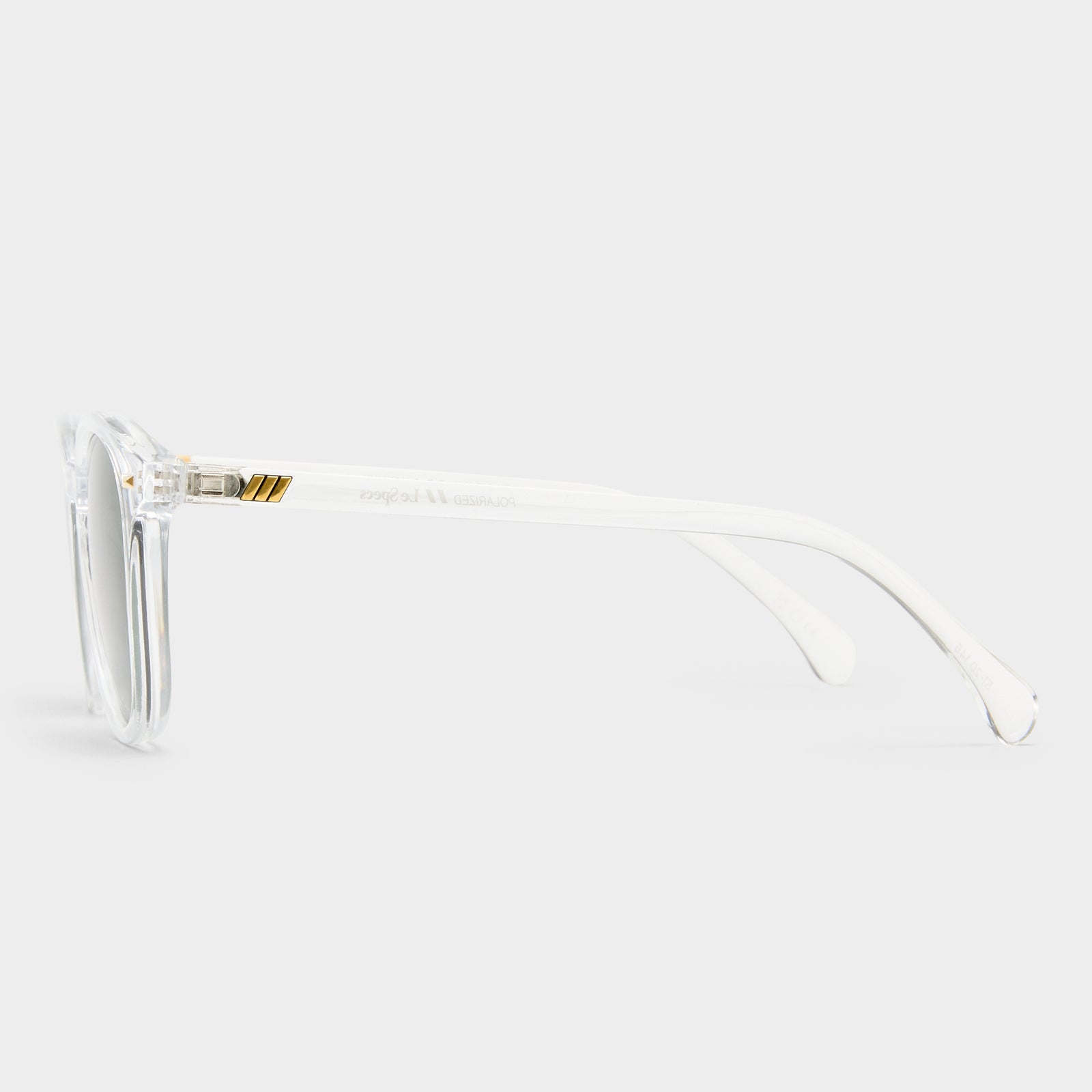 Bandwagon Crystal Clear Uni-Sex Round Sunglasses | Le Specs
