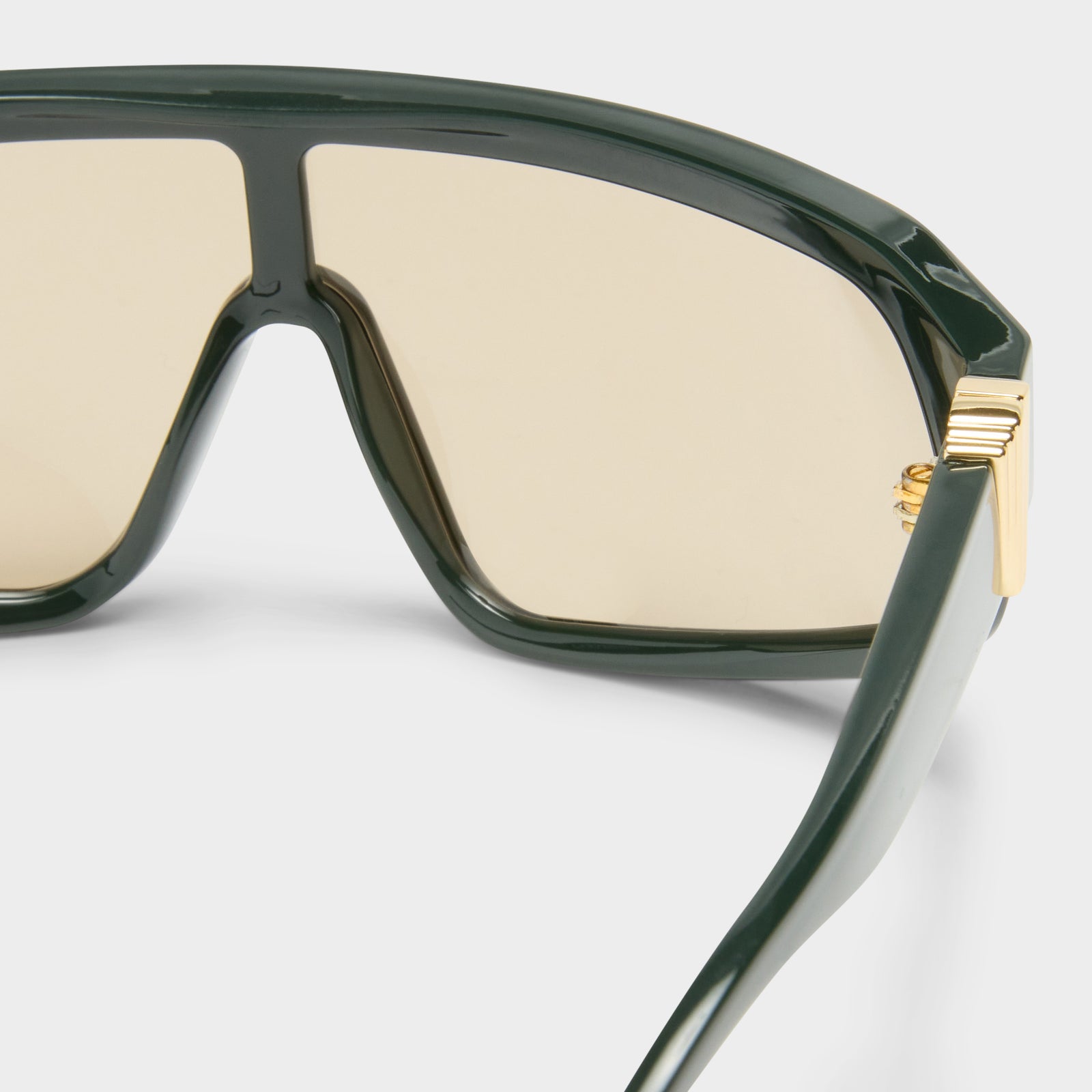 Calm Chaos Dark Khaki Uni-Sex Shield Sunglasses | Le Specs