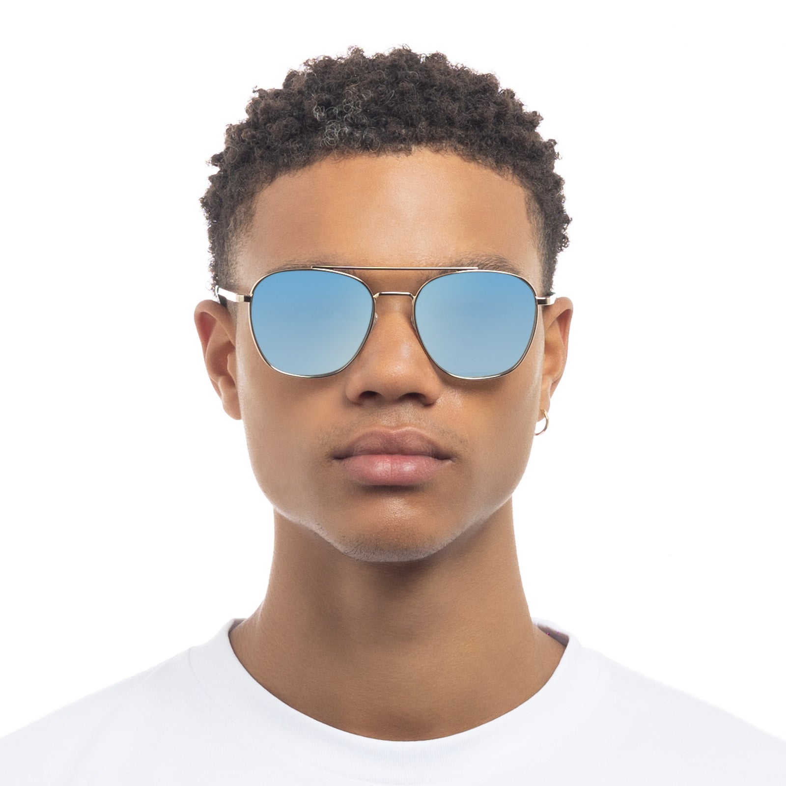 Metaphor Gold Uni-Sex Aviator Sunglasses | Le Specs