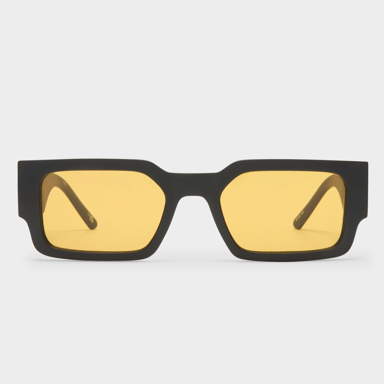 Contemplation Matte Black Uni-Sex Rectangle Sunglasses | Le Specs