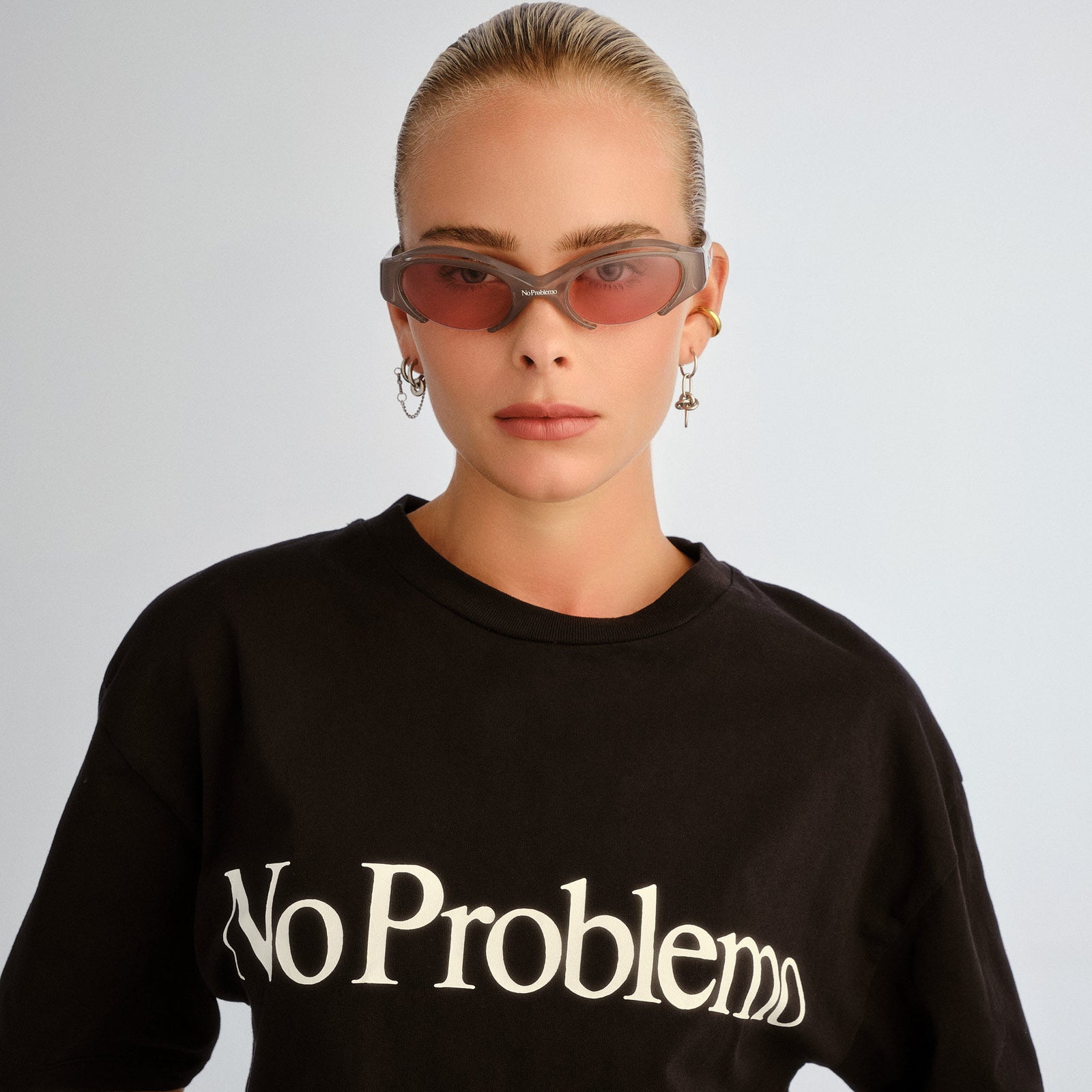 Cyborg Smoke Uni-Sex Oval Sunglasses | Le Specs