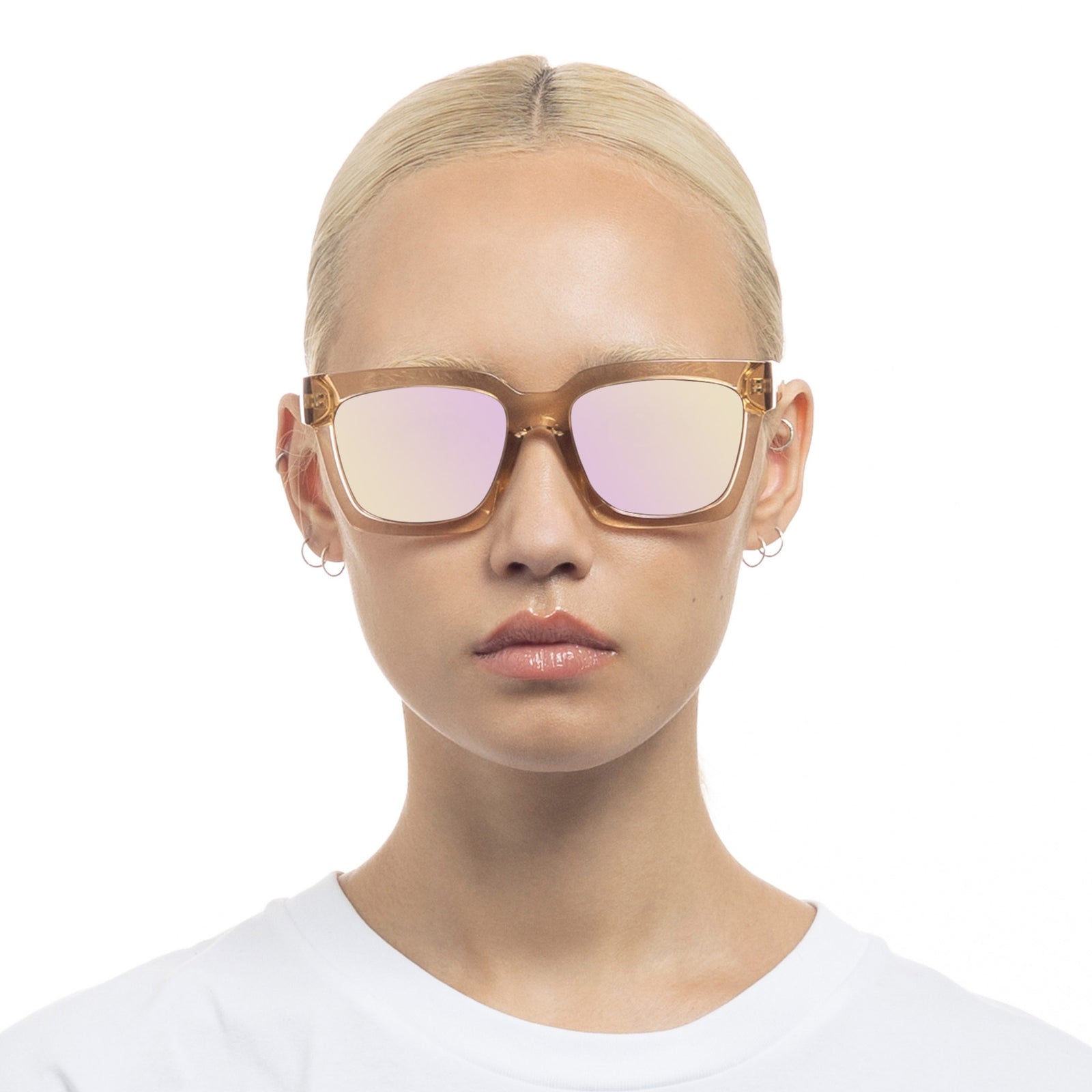 Weekend Riot Sand Uni-Sex Square Sunglasses | Le Specs