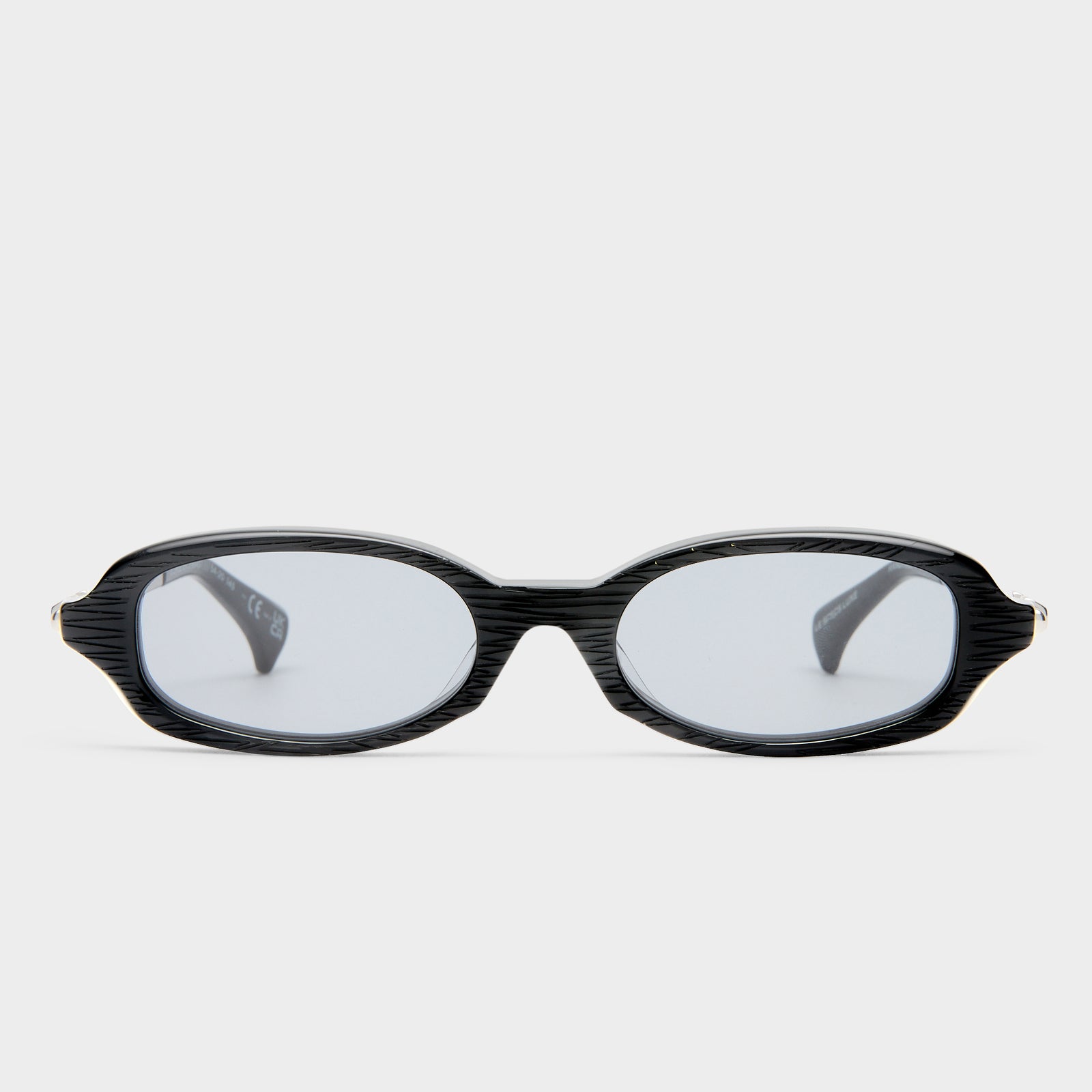 Lichtblick Scratched Black Uni-Sex Rectangle Sunglasses | Le Specs