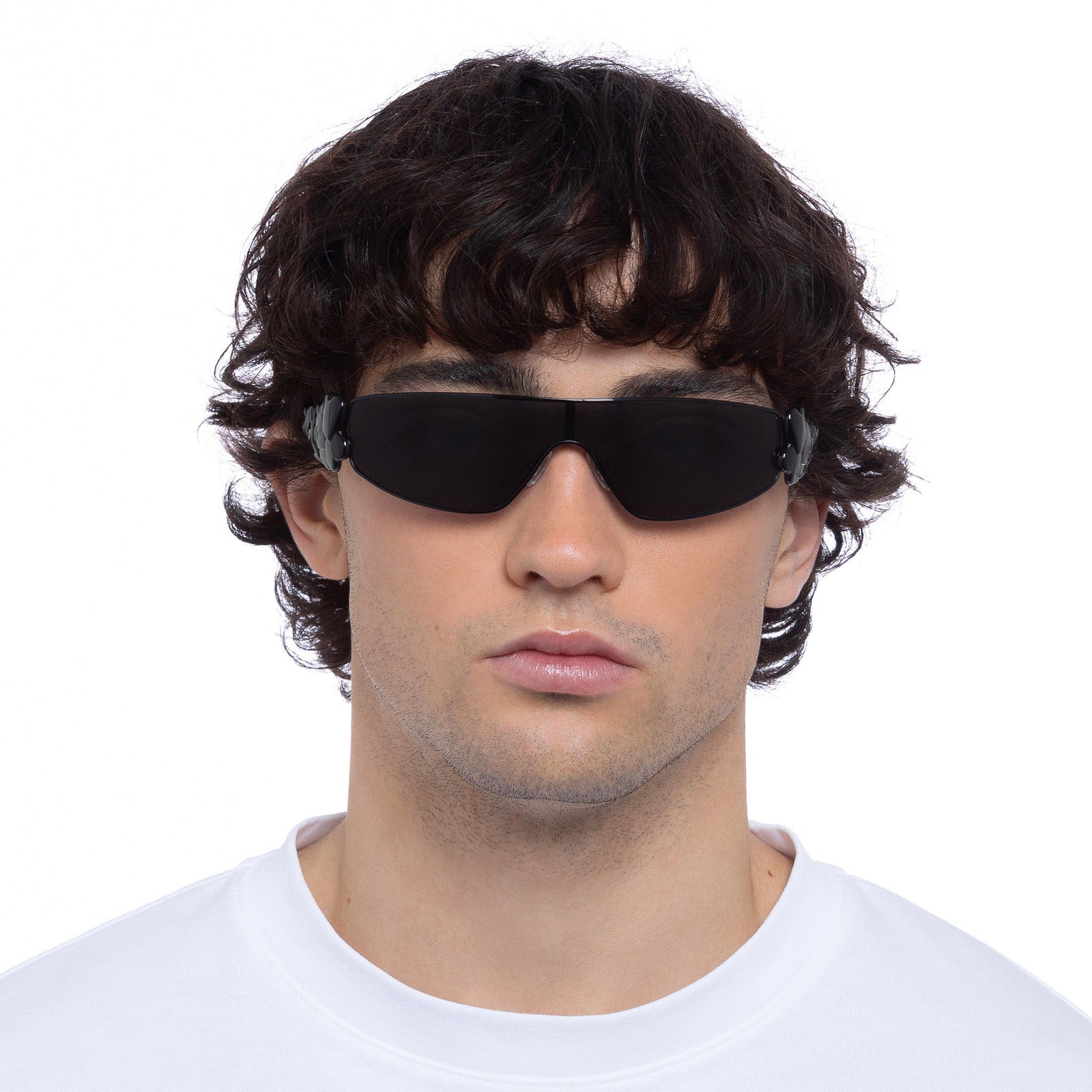 Temptress Black Female Shield Sunglasses | Le Specs