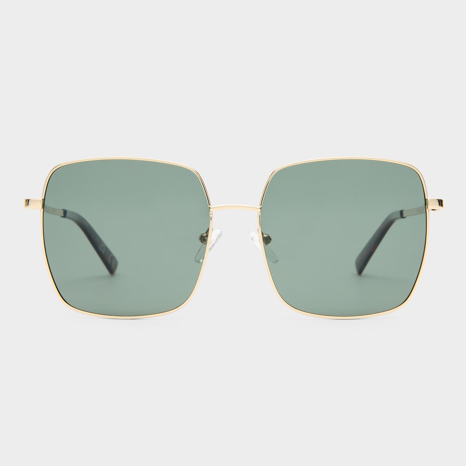 The Cherished Gold Female Square Sunglasses | Le Specs