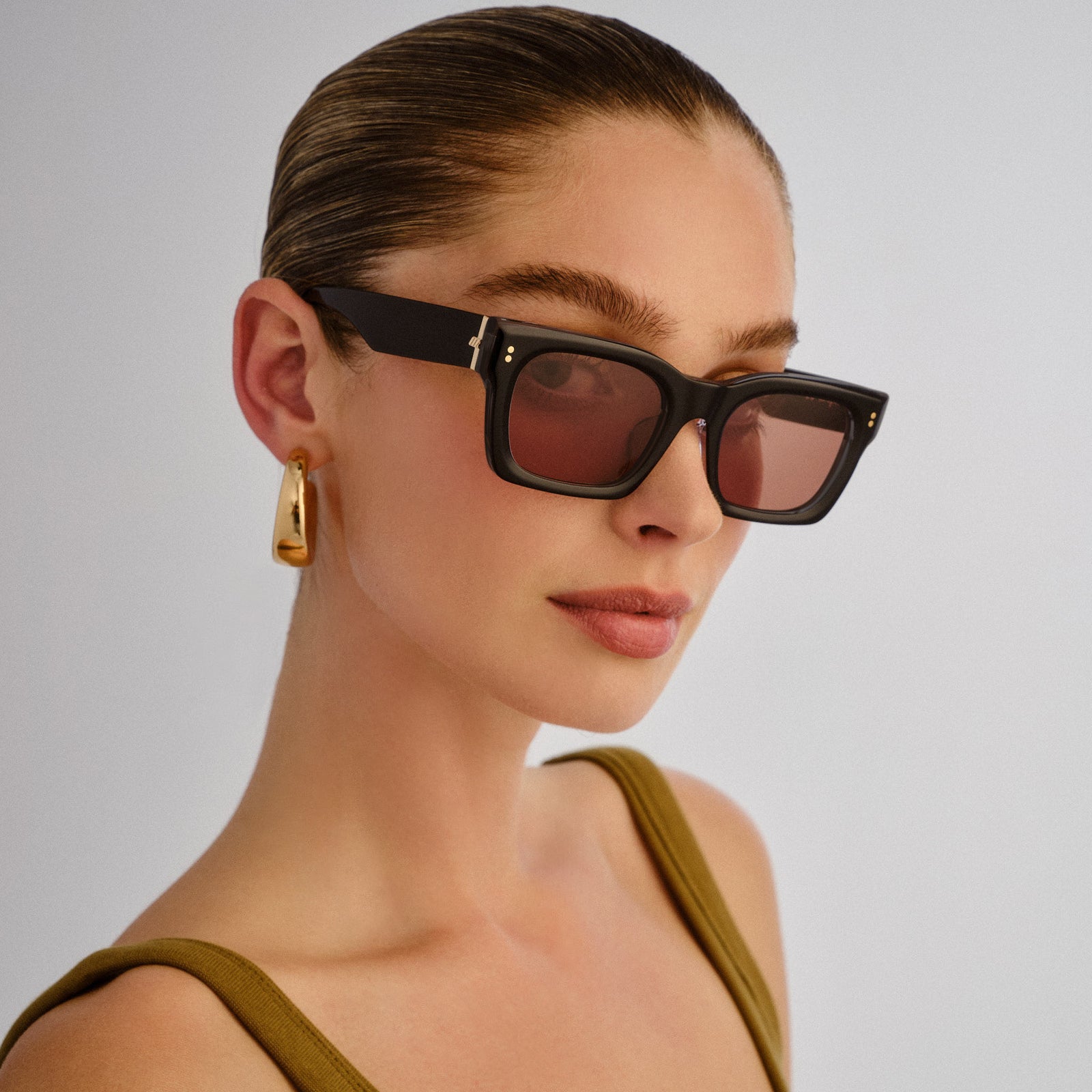 Lucent Black Uni-Sex D-Frame Sunglasses | Le Specs