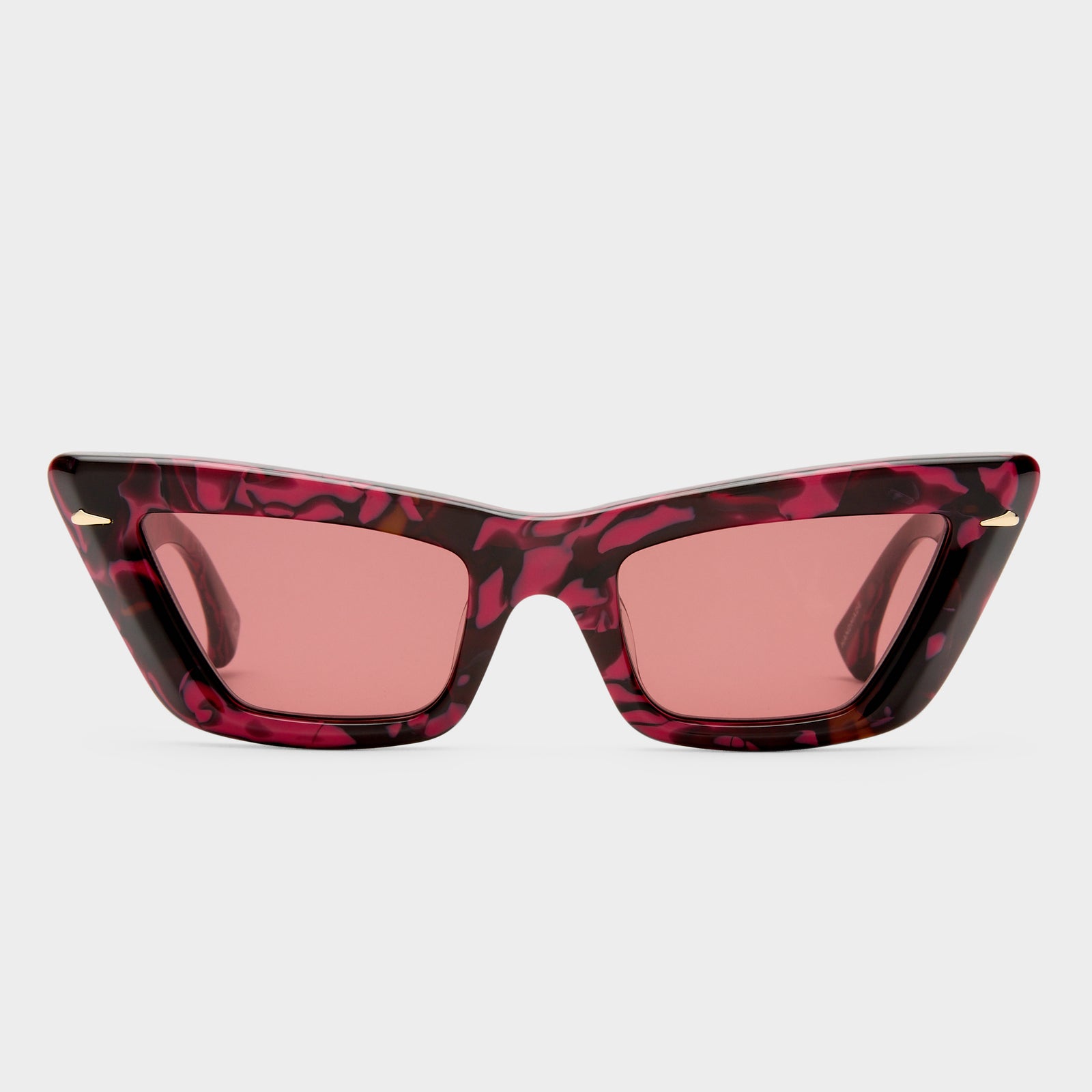Lucia Burgundy Marble Female Cat-Eye Sunglasses | Le Specs