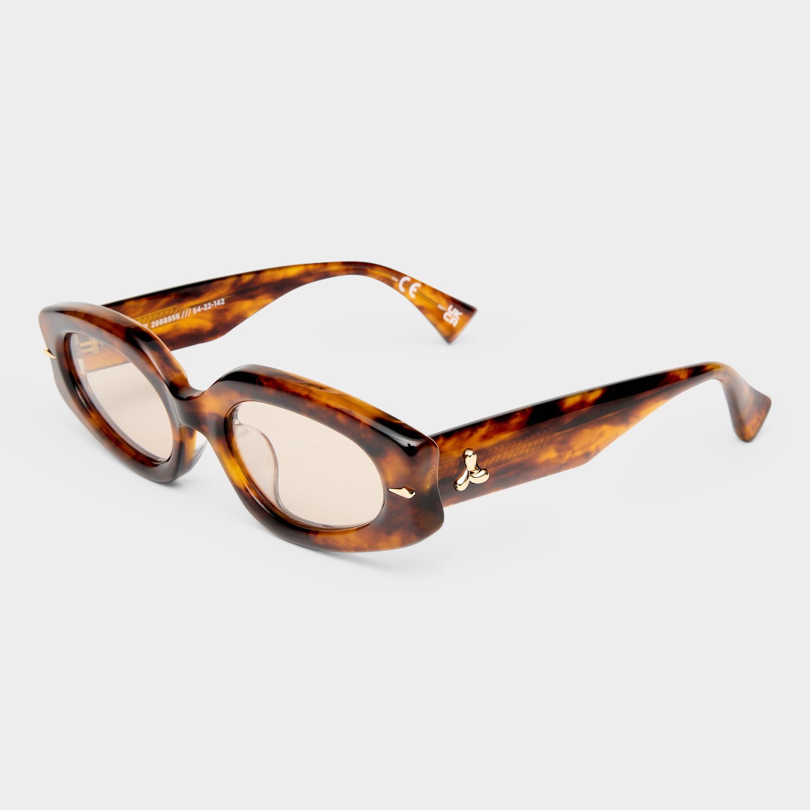 Lunar Haze Tortoiseshell Female Oval Sunglasses | Le Specs