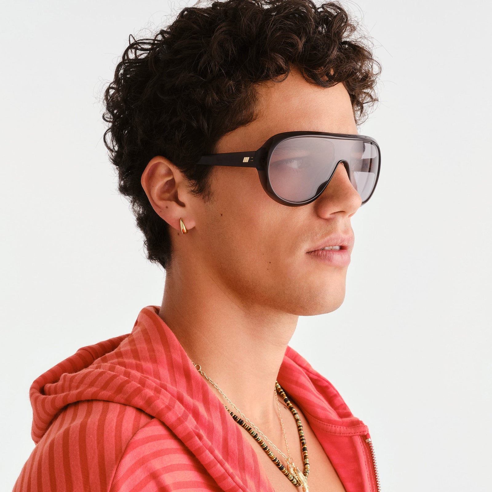 Obsession Dark Taupe Uni-Sex Shield Sunglasses | Le Specs