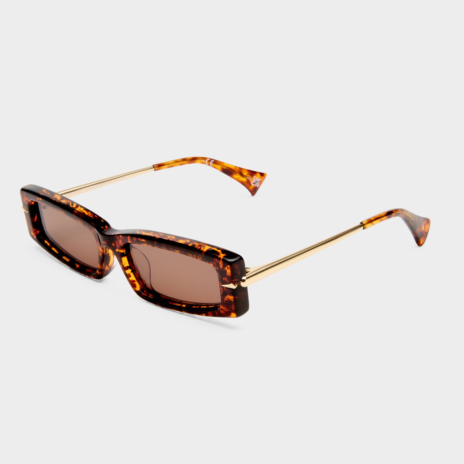 Numero Diez Mottled Tort Female Rectangle Sunglasses | Le Specs